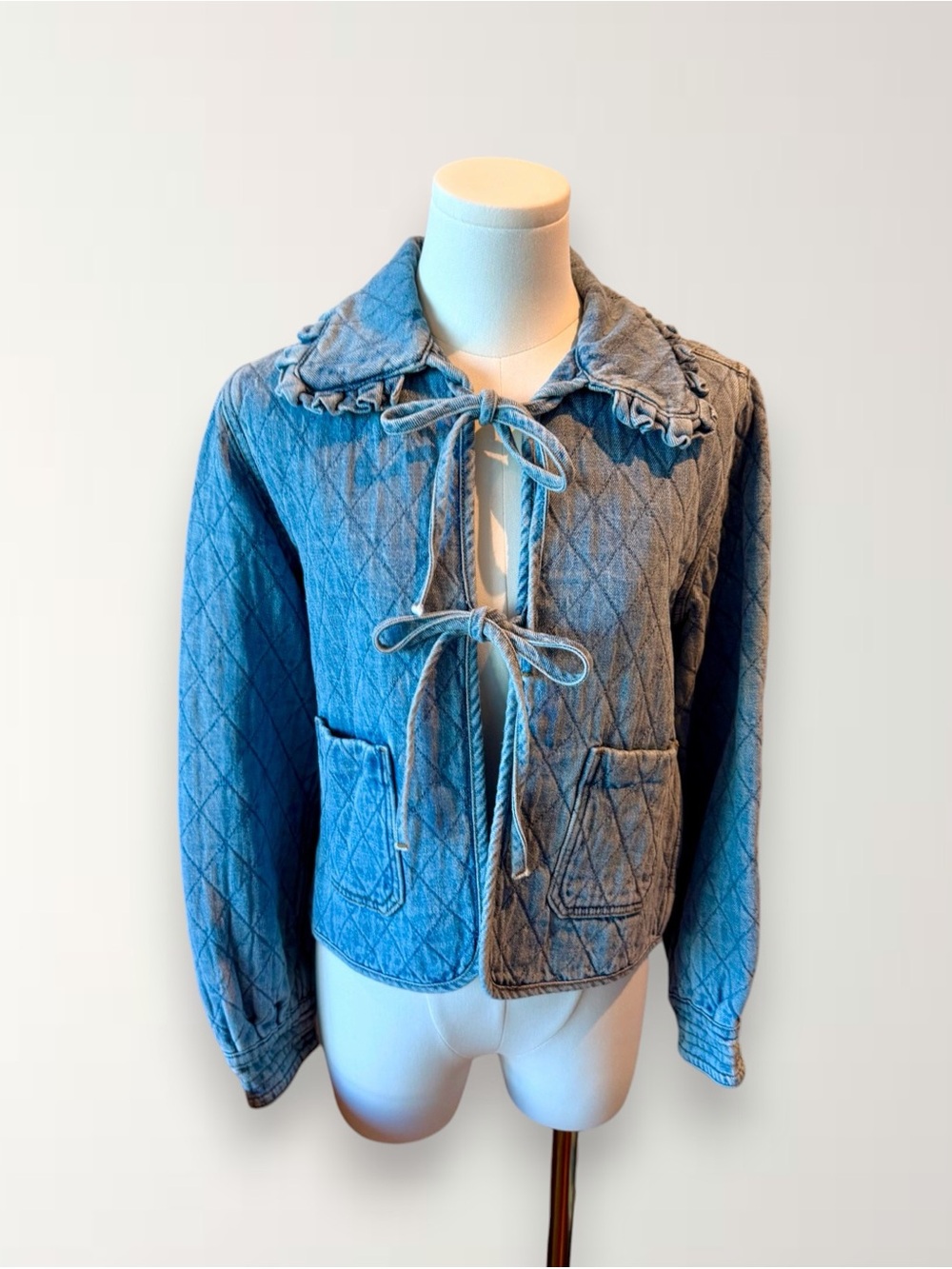 NWT Seventy + Mochi Heidi Quilted Denim Jacket Size XS